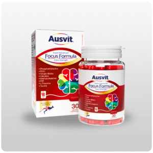 Ausvit Focus Formula – Fosfotidilserin ve L-Teanin İçeren Takviye Edici Kapsül (30 Kapsül)