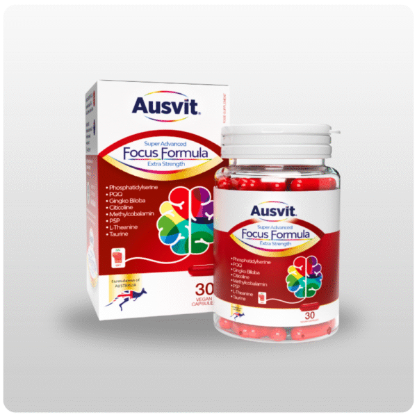 Ausvit Focus Formula – Fosfotidilserin ve L-Teanin İçeren Takviye Edici Kapsül (30 Kapsül)